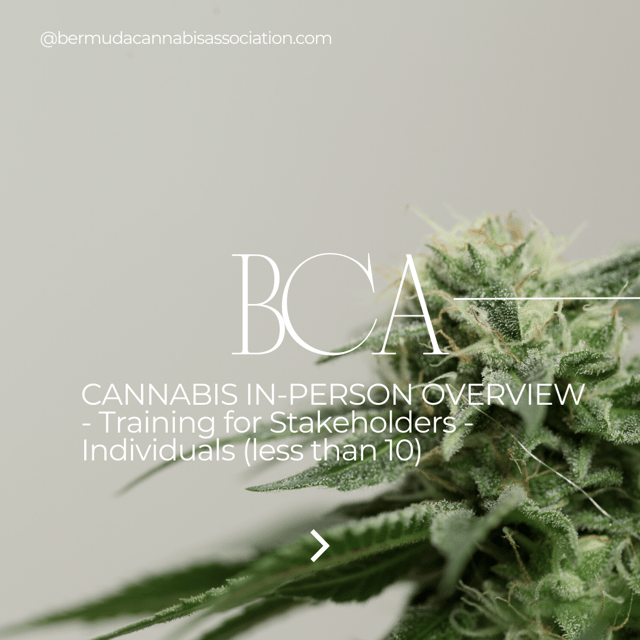 CANNABIS IN-PERSON OVERVIEW - Training for Stakeholders