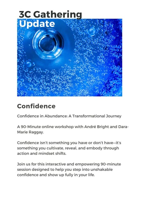 March 3C Gathering - Confidence