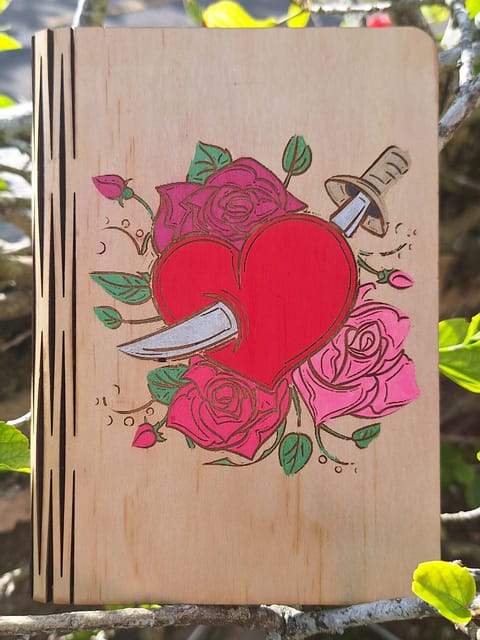 Heart/Rose Journal