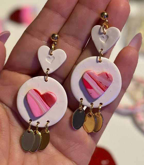Sweetheart Charm Dangle Earrings