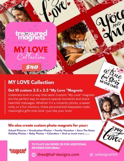 MY LOVE Collection - Custom Photo Magnets