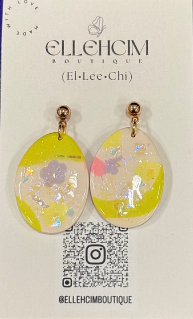 Pastel Sparkle Blossom Earrings