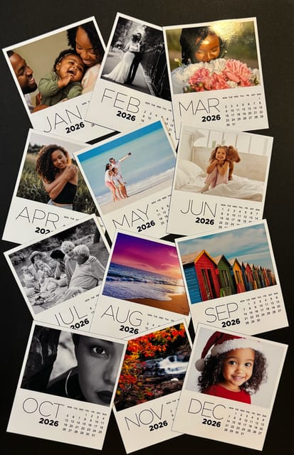 2026 Custom Photo Calendar Magnet Set