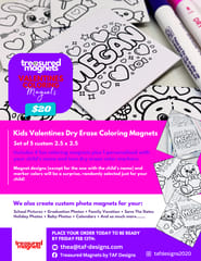 Valentines Dry Erase Coloring Magnets