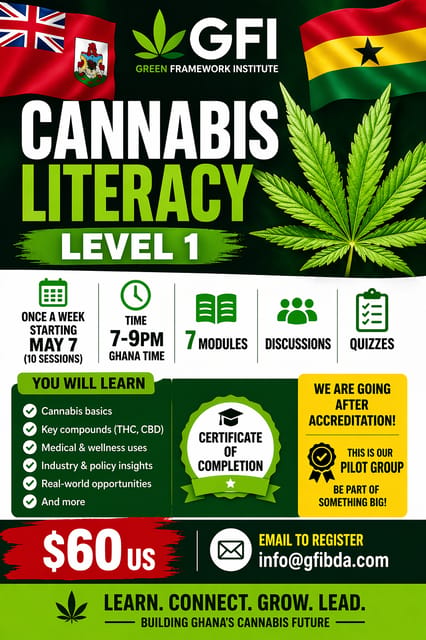 Green Framework Institute Cannabis Literacy Cohort 1 Level 1 - This program is aligned with international continuing education standards, specifically the IACET framework.
