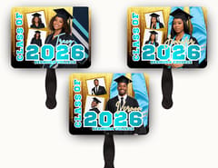 3 Photo Graduation Fan (Full Color)