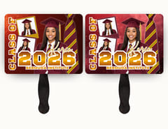 3 Photo Graduation Fan (Full Color)